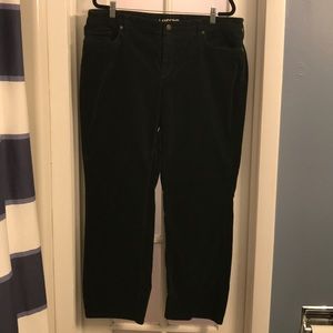 Lands' End Midrise Green Corduroy Bootcut Pants